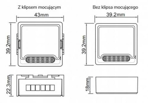 Moduł OXT mini sterownik rolet WiFi TUYA Moduł OXT mini sterownik rolet WiFi TUYA