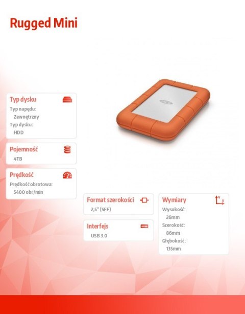 Rugged Mini 4 TB 2,5'' LAC9000633 Rugged Mini 4 TB 2,5'' LAC9000633