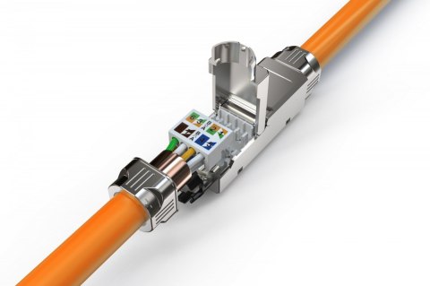 Moduł sieciowy do łączenia kabli kat. 6A ekranowany, beznarzędziowy, AWG 22-26 Moduł sieciowy do łączenia kabli kat. 6A ekranowany, beznarzędziowy, AWG 22-26