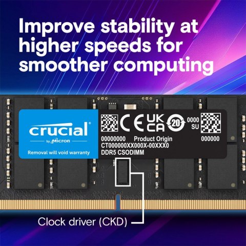 Pamięć do notebooka DDR5 CSODIMM 32GB (1*32GB)/6400 CL52 Pamięć do notebooka DDR5 CSODIMM 32GB (1*32GB)/6400 CL52