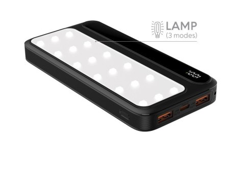 Powerbank P10 LCDPD 10 000mAh LAMP z funkcją mocnego źródła światła, moc wyjściowa 22,5W Port Delivery (PD20W) Powerbank P10 LCDPD 10 000mAh LAMP z funkcją mocnego źródła światła, moc wyjściowa 22,5W Port Delivery (PD20W)