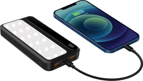 Powerbank P10 LCDPD 10 000mAh LAMP z funkcją mocnego źródła światła, moc wyjściowa 22,5W Port Delivery (PD20W) Powerbank P10 LCDPD 10 000mAh LAMP z funkcją mocnego źródła światła, moc wyjściowa 22,5W Port Delivery (PD20W)