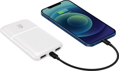 Powerbank P5 (5 000mAh 10W), moc wyjściowa 10W zapewnia szybkie i stabilne ładowanie kompatybilnych urządzeń, jednoczesne ładowa Powerbank P5 (5 000mAh 10W), moc wyjściowa 10W zapewnia szybkie i stabilne ładowanie kompatybilnych urządzeń, jednoczesne ładowa