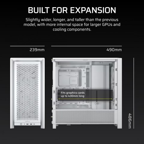 Obudowa FRAME 4000D RS White Mid Tower ATX Obudowa FRAME 4000D RS White Mid Tower ATX