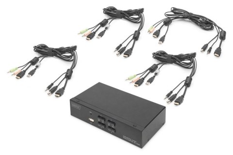 Przełącznik KVM 4 portowy HDMI, 4K 30Hz Przełącznik KVM 4 portowy HDMI, 4K 30Hz