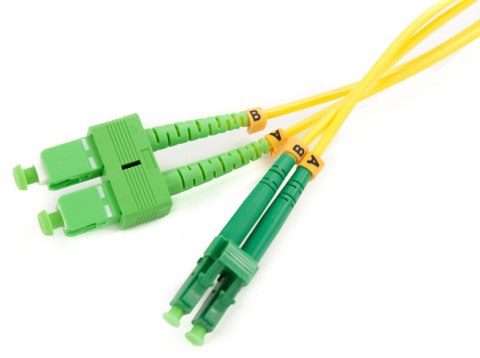 PATCHCORD ŚWIATŁOWODOWY SM 2M DUPLEX 9/125, SC/APC-LC/APC 3MM PATCHCORD ŚWIATŁOWODOWY SM 2M DUPLEX 9/125, SC/APC-LC/APC 3MM