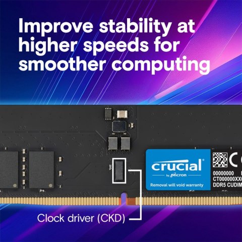Pamięć DDR5 32GB/6400 CL52 CUDIMM Pamięć DDR5 32GB/6400 CL52 CUDIMM