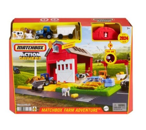 Matchbox Zestaw Farma zwierzęta traktor dźwięk Matchbox Zestaw Farma zwierzęta traktor dźwięk
