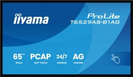 Monitor 65 cali T6529AS-B1AG VA,4K,HDMIx2,USB-C,RJ45,2x10W,WiFi, Android 14, Signal FailOver, Whiteboard, iiSignage2 (CMS), 