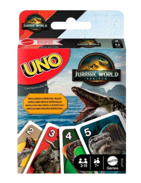 Gra UNO Jurassic World Odrodzenie Gra UNO Jurassic World Odrodzenie