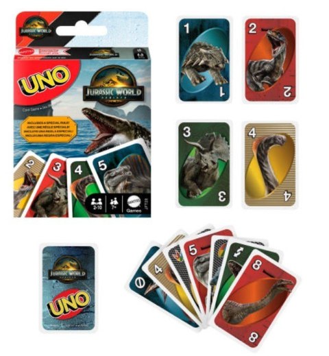 Gra UNO Jurassic World Odrodzenie Gra UNO Jurassic World Odrodzenie
