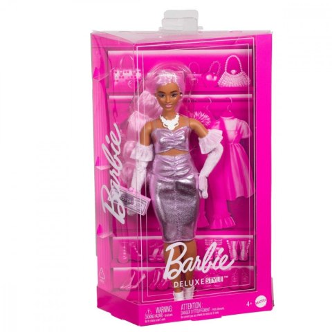 Lalka Barbie Deluxe Style 1 Metaliczna różowa sukienka Lalka Barbie Deluxe Style 1 Metaliczna różowa sukienka