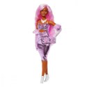 Lalka Barbie Deluxe Style 1 Metaliczna różowa sukienka