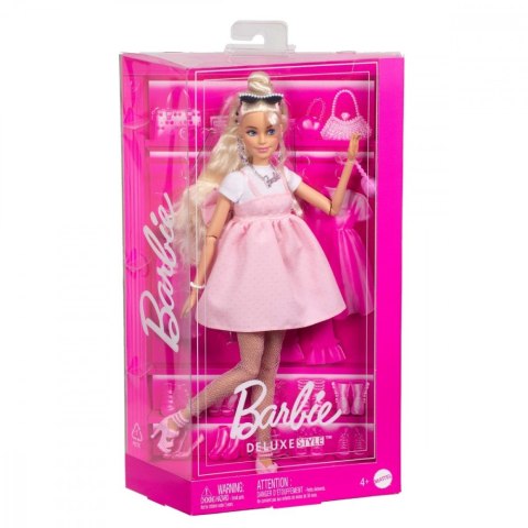 Lalka Barbie Deluxe Style 3 Różowa sukienka z dużą kokardą Lalka Barbie Deluxe Style 3 Różowa sukienka z dużą kokardą