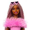 Lalka Barbie Deluxe Style 4 Różowy komplet z futerkiem