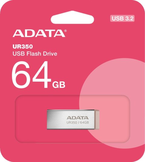 Adata Pendrive UR350 64GB USB3.2 Gen2 Metal brązowy Adata Pendrive UR350 64GB USB3.2 Gen2 Metal brązowy