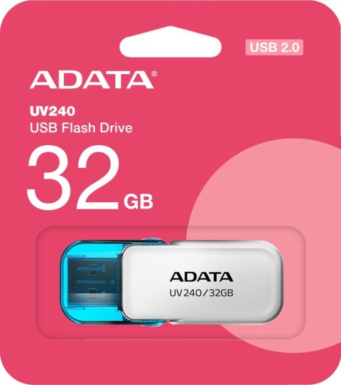 Adata Pendrive UV240 32GB USB 2.0 Biały Adata Pendrive UV240 32GB USB 2.0 Biały