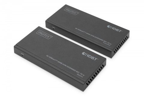 Przedłużacz/Extender KVM HDMI+USB HDBaseT 70m 4K30Hz HDCP 2.2 PoC (Power over Cable) audio IR zestaw Przedłużacz/Extender KVM HDMI+USB HDBaseT 70m 4K30Hz HDCP 2.2 PoC (Power over Cable) audio IR zestaw