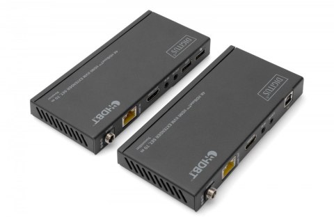 Przedłużacz/Extender KVM HDMI+USB HDBaseT 70m 4K30Hz HDCP 2.2 PoC (Power over Cable) audio IR zestaw Przedłużacz/Extender KVM HDMI+USB HDBaseT 70m 4K30Hz HDCP 2.2 PoC (Power over Cable) audio IR zestaw