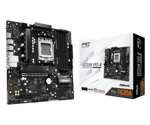 Płyta główna A620AM PRO-A AM5 4DDR5 HDMI M.2 mATX Płyta główna A620AM PRO-A AM5 4DDR5 HDMI M.2 mATX