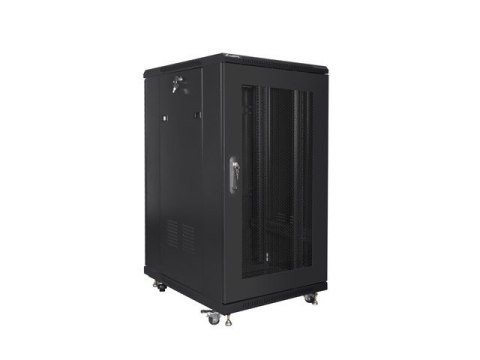 Szafa stojąca 19 cali 22U 600x800 drzwi perforowane, czarna Szafa stojąca 19 cali 22U 600x800 drzwi perforowane, czarna
