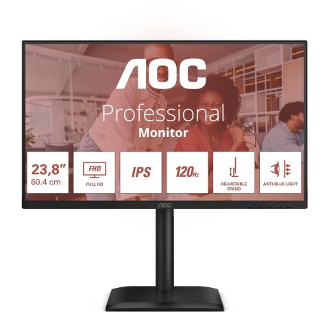 Monitor 24E4U 23.8 cala IPS 120Hz HDMI DP VGA Pivot Głośniki Monitor 24E4U 23.8 cala IPS 120Hz HDMI DP VGA Pivot Głośniki