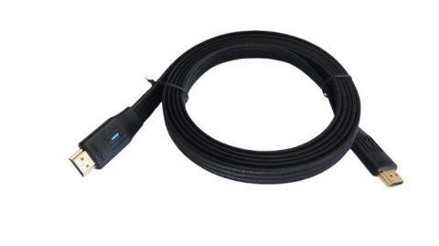 Kabel HDMI v 2.1 płaski 2m czarny Kabel HDMI v 2.1 płaski 2m czarny