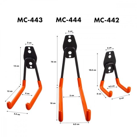 Uchwyt ścienny garażowy 50kg MC-443 Uchwyt ścienny garażowy 50kg MC-443