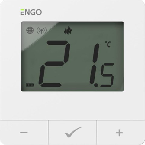 ENGO Controls E25-BATW - Regulator temperatury, bateryjny, biały, ZigBee/868MHz, natynkowy ENGO Controls E25-BATW - Regulator temperatury, bateryjny, biały, ZigBee/868MHz, natynkowy