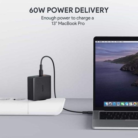 PA-D5 GaN ładowarka sieciowa 2xUSB C Power Delivery 3.0 63W 6A Dynamic Detect PA-D5 GaN ładowarka sieciowa 2xUSB C Power Delivery 3.0 63W 6A Dynamic Detect
