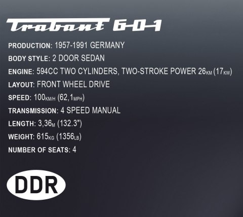 Klocki Trabant 601