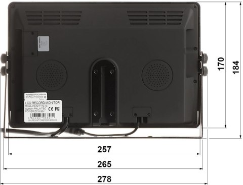 REJESTRATOR MOBILNY Z MONITOREM ATE-NTFT10-T3 4 KANAŁY 10 " AUTONE