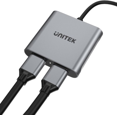 Adapter Unitek USB-C na 2x HDMI 4K MST