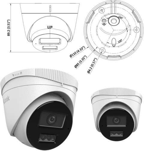 Kamera IP Hilook by Hikvision kopułka 8MP IPCAM-T8-30DL 2.8mm Opakowanie zbiorcze 4szt.