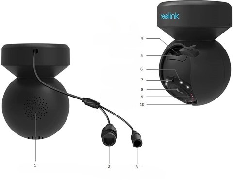 Kamera IP Reolink E Series E540 PTZ 5MP Wi-Fi LED czarna