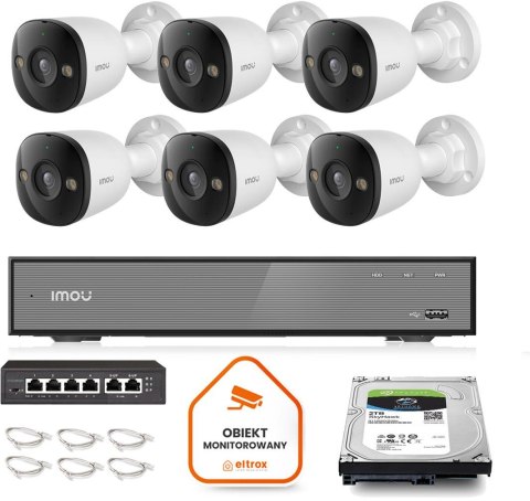 Zestaw monitoringu Imou 6x kamera PS3E-8Q0 8MP POE