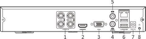Rejestrator 5w1 Hilook 4 kanałowy 5MP DVR-204Q-M1 (E)