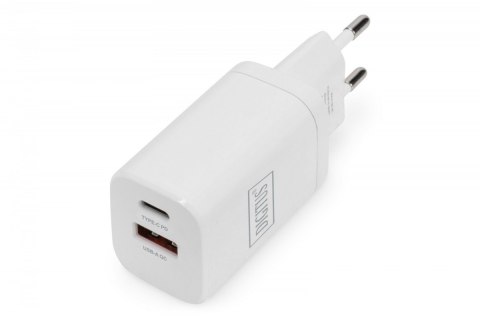 Ładowarka sieciowa zasilacz 1x USB-A 12W 1x USB-C 18W PD 3.0 max. 30W Biała Ładowarka sieciowa zasilacz 1x USB-A 12W 1x USB-C 18W PD 3.0 max. 30W Biała